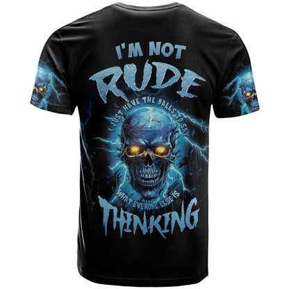 I'm Not Rude Mad Skull T-Shirt Graphic Tee