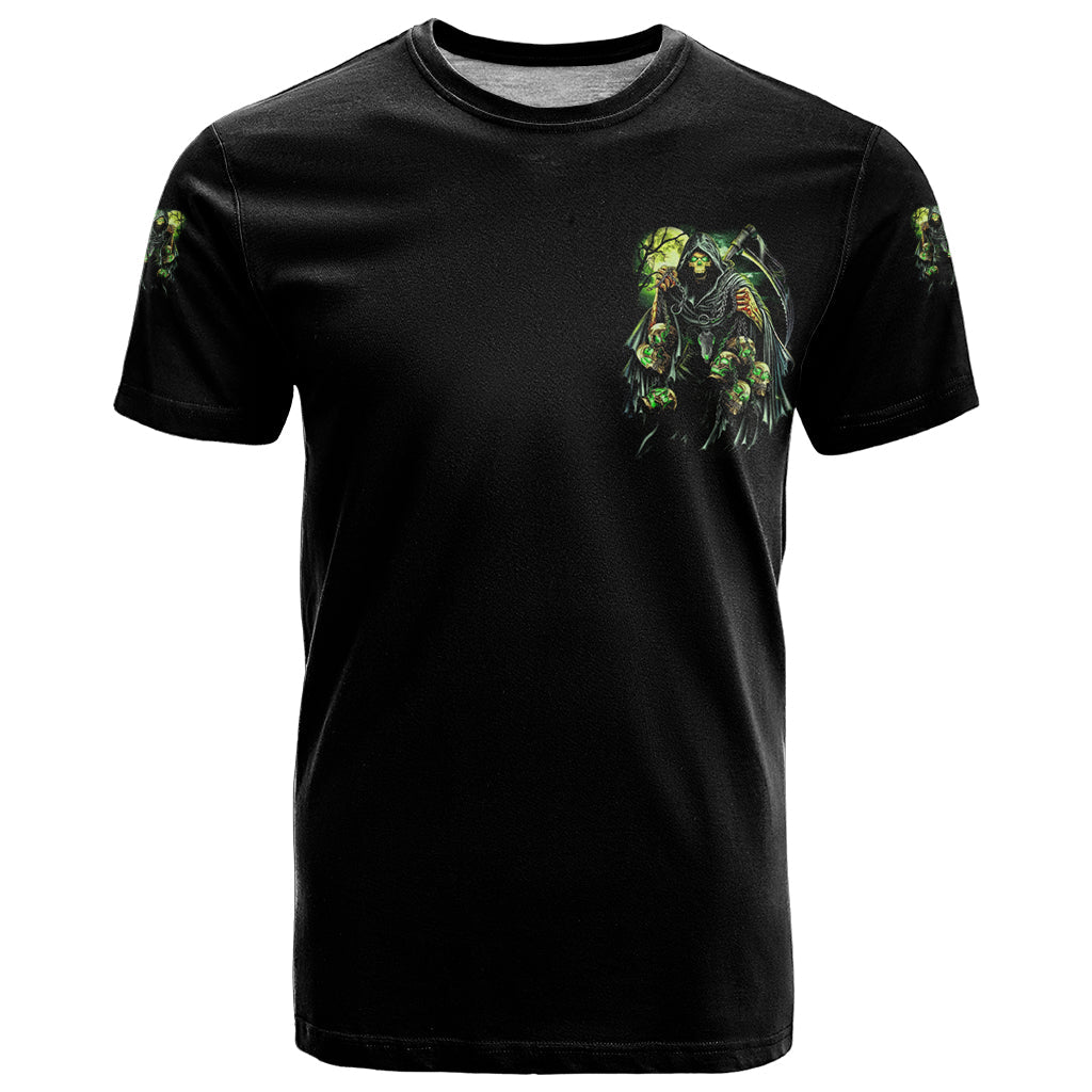 Warning Sign Skull Reaper T-Shirt Graphic Tee