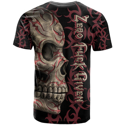 Zero F Given Skull T-Shirt Graphic Tee