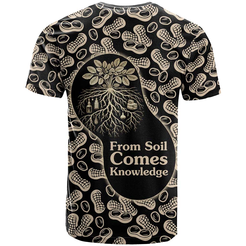George Washington Carver T-Shirt Peanut From Soil Comes Knowledge Quote and Agricultural Roots Graphic Tee