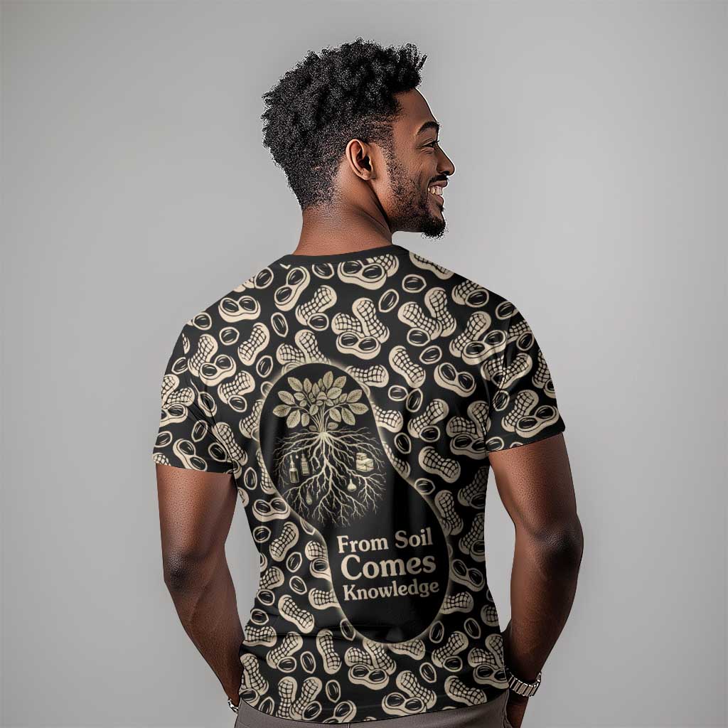 George Washington Carver T-Shirt Peanut From Soil Comes Knowledge Quote and Agricultural Roots Graphic Tee