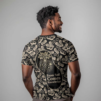 George Washington Carver T-Shirt Peanut From Soil Comes Knowledge Quote and Agricultural Roots Graphic Tee