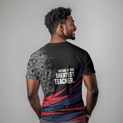 George Washington Carver T-Shirt with Tree Portrait Illustration, Nature Is the Greatest Teacher Quote Graphic Tee