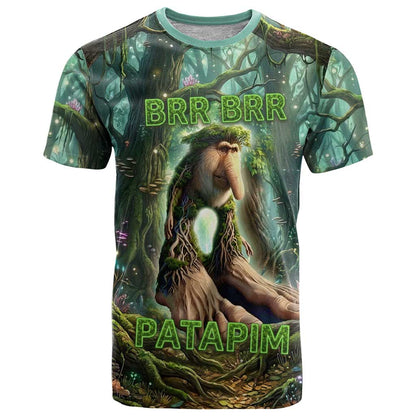 Brr Brr Patapim T-Shirt Glowing Heart and Magical Tree Roots in Enchanted Woods Graphic Tee