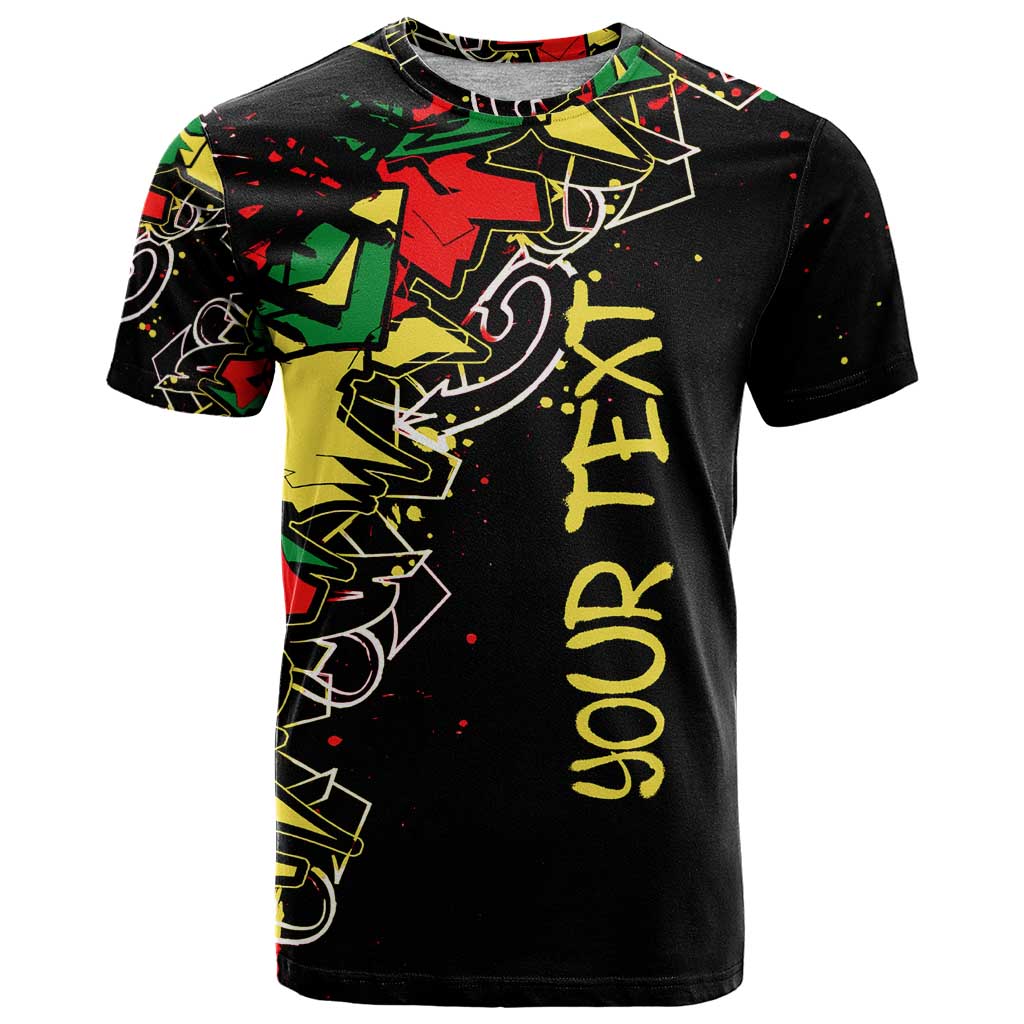 Lion King Africa Graffiti Street Art T-Shirt Bold Text and Neon Colors Design Graphic Tee