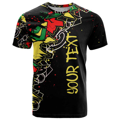 Lion King Africa Graffiti Street Art T-Shirt Bold Text and Neon Colors Design Graphic Tee