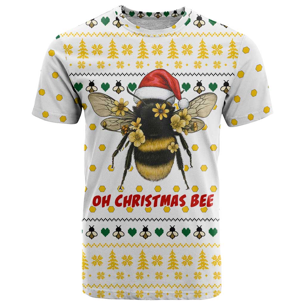 Oh Christmas Bee Bee Christmas T-Shirt Xmas Holiday Patterns Graphic Tee