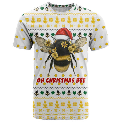Oh Christmas Bee Bee Christmas T-Shirt Xmas Holiday Patterns Graphic Tee