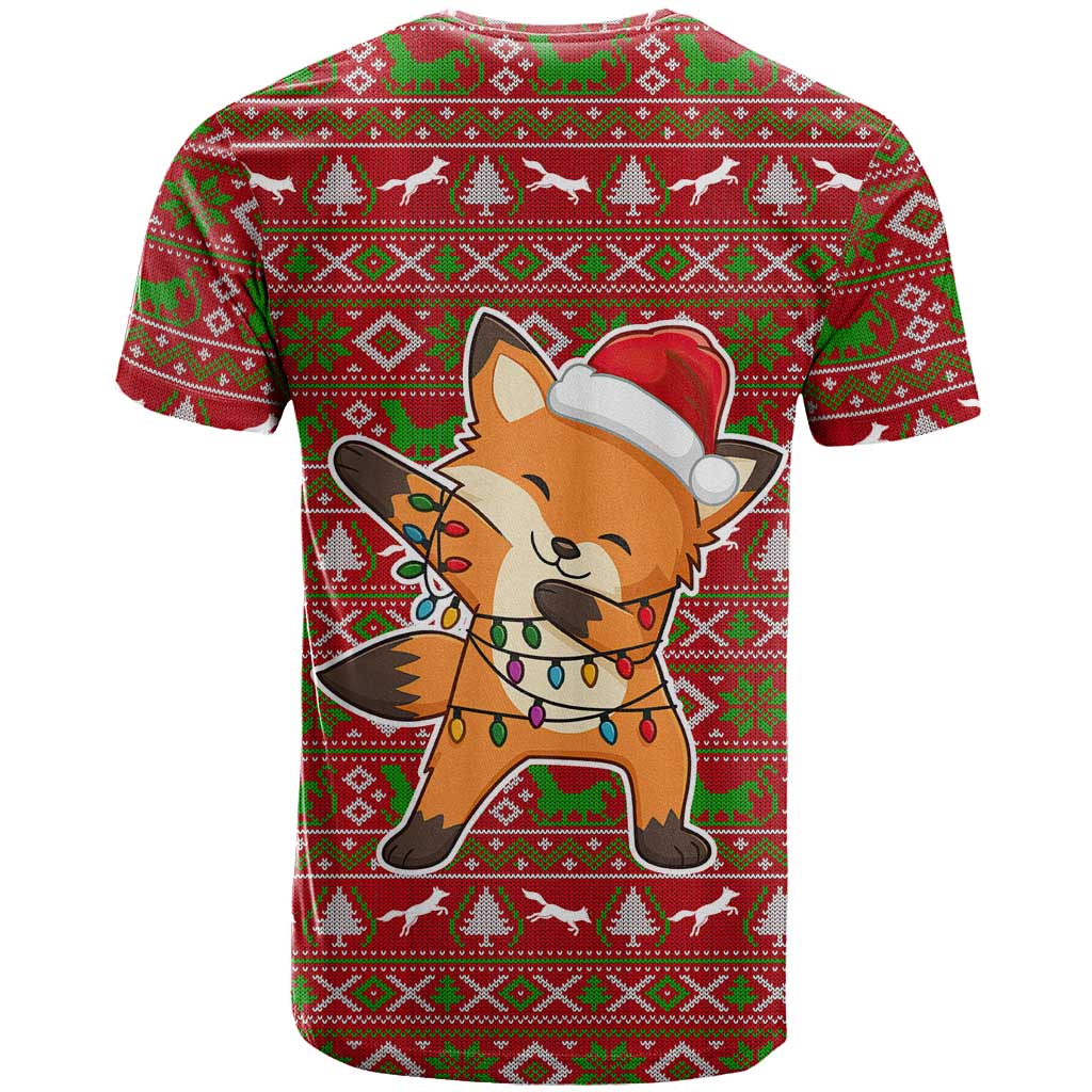 Oh For Fox Sake Christmas T-Shirt Xmas Holiday Patterns Graphic Tee