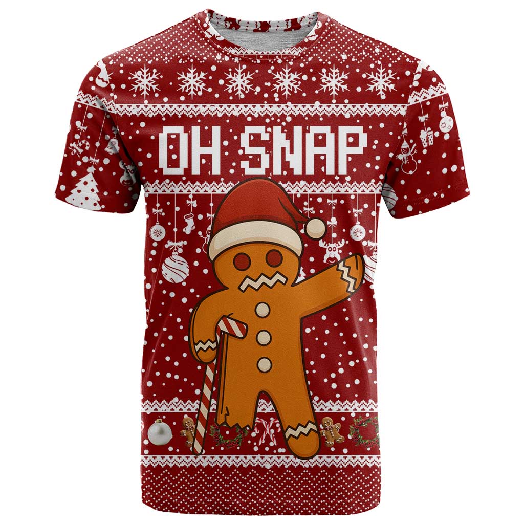 Oh Snap Christmas T-Shirt Xmas Holiday Patterns Graphic Tee