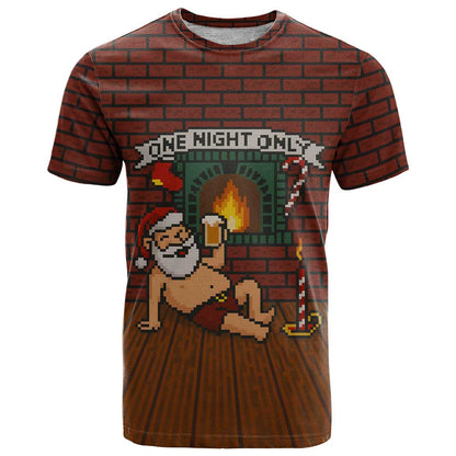 One Night Only Christmas T-Shirt Xmas Holiday Patterns Graphic Tee
