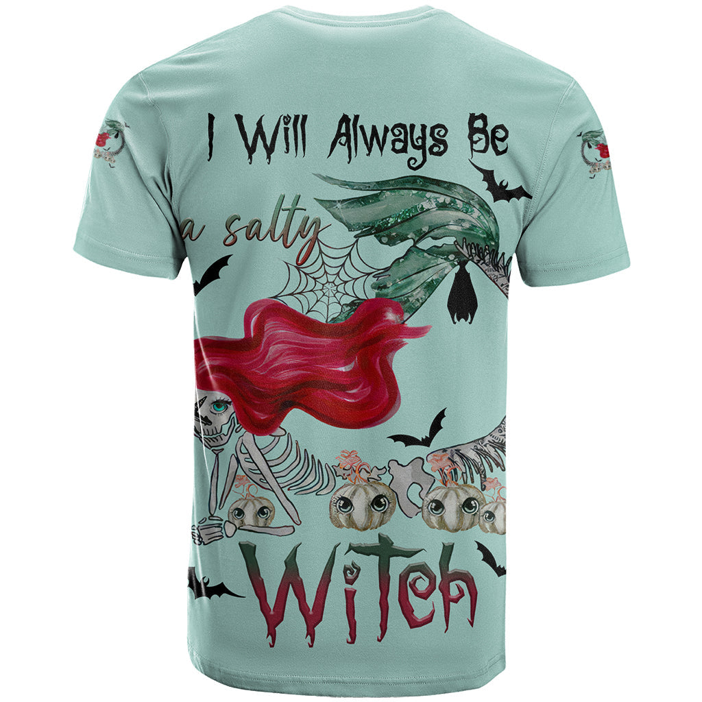 Salty Witch Mermaid Halloween T-Shirt Graphic Tee