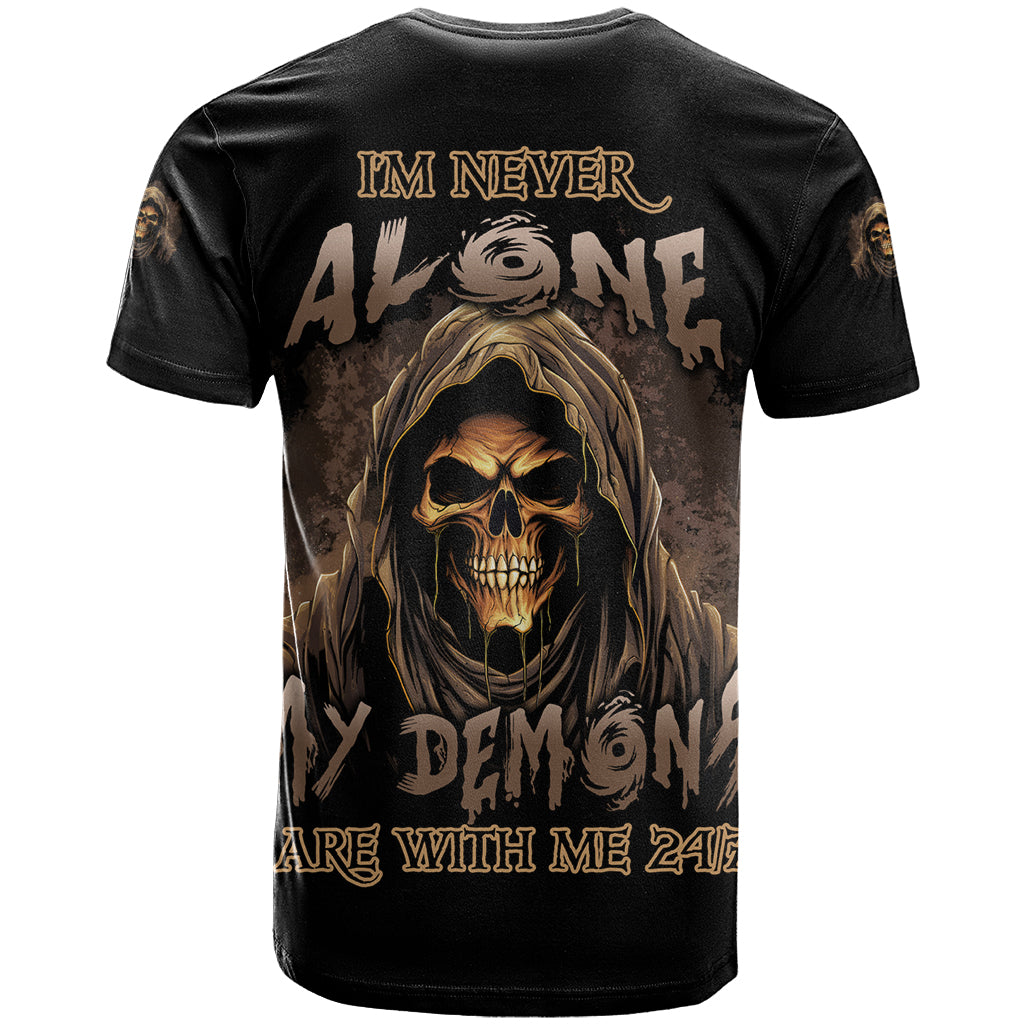 I'm Never Alone Skull Reaper T-Shirt Graphic Tee