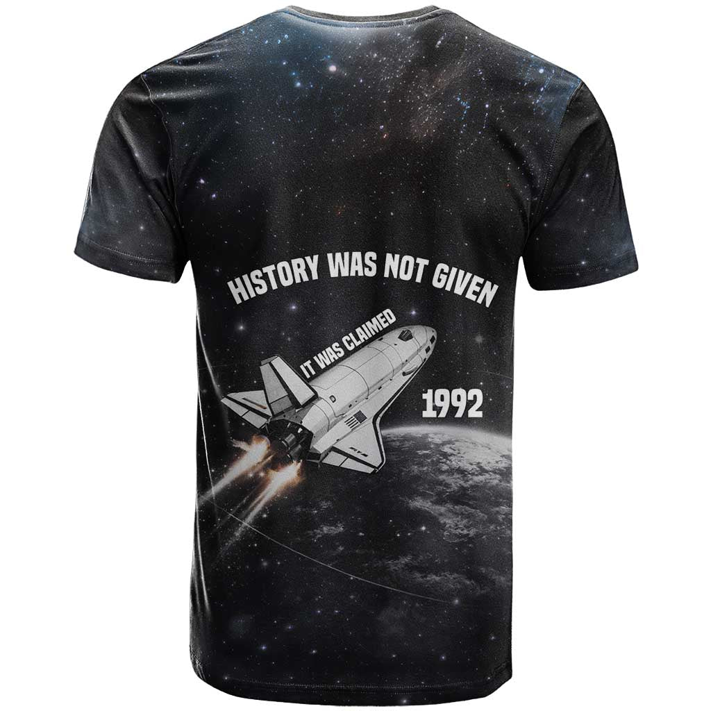 Mae Jemison T-Shirt with NASA Spacesuit Portrait, First Black Woman Graphic Tee