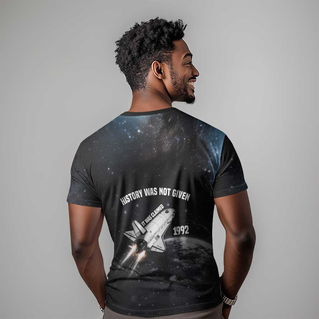 Mae Jemison T-Shirt with NASA Spacesuit Portrait, First Black Woman Graphic Tee