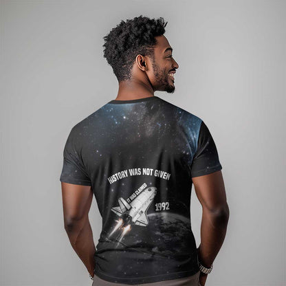 Mae Jemison T-Shirt with NASA Spacesuit Portrait, First Black Woman Graphic Tee