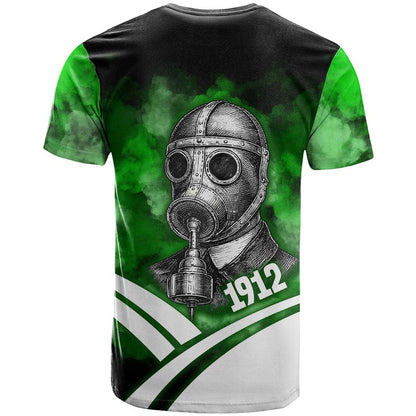 Garrett Morgan T-Shirt with Gas Mask Invention Illustration, Inventing to Save Lives Quote Graphic Tee