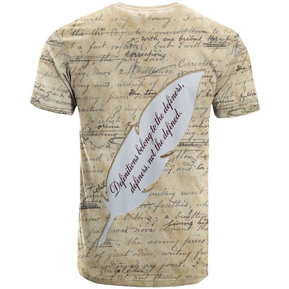 Toni Morrison T-Shirt Handwritten Manuscript Powerful Portrait with Feather Pen Quote Graphic Tee