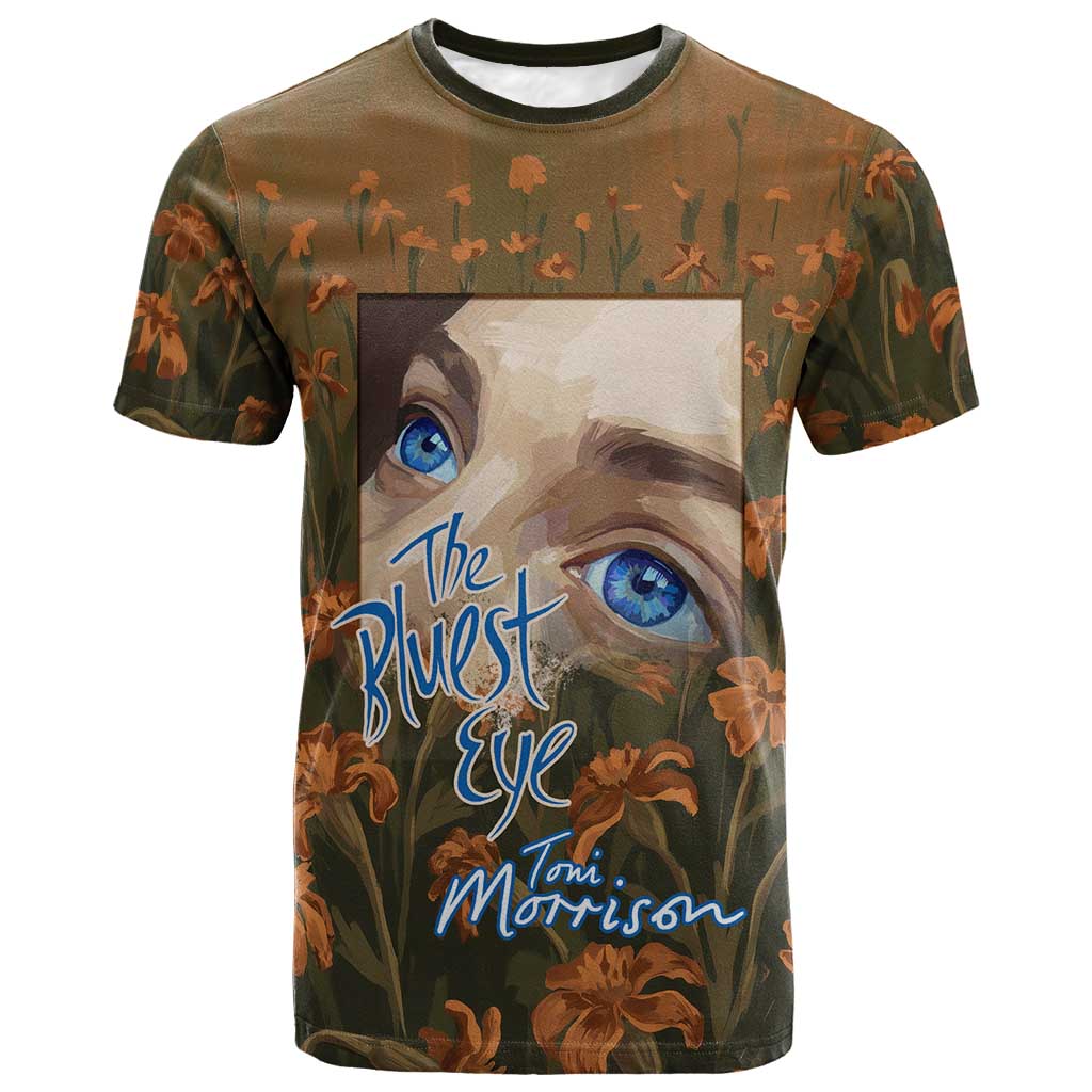 Toni Morrison T-Shirt Floral Themed Design Featuring The Bluest Eye Cover Art Thought-Provoking Quote Graphic Tee
