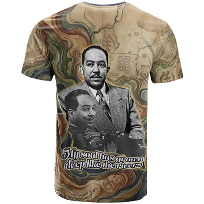 Langston Hughes T-Shirt My Soul Has Grown Deep Like the Rivers Graphic Tee