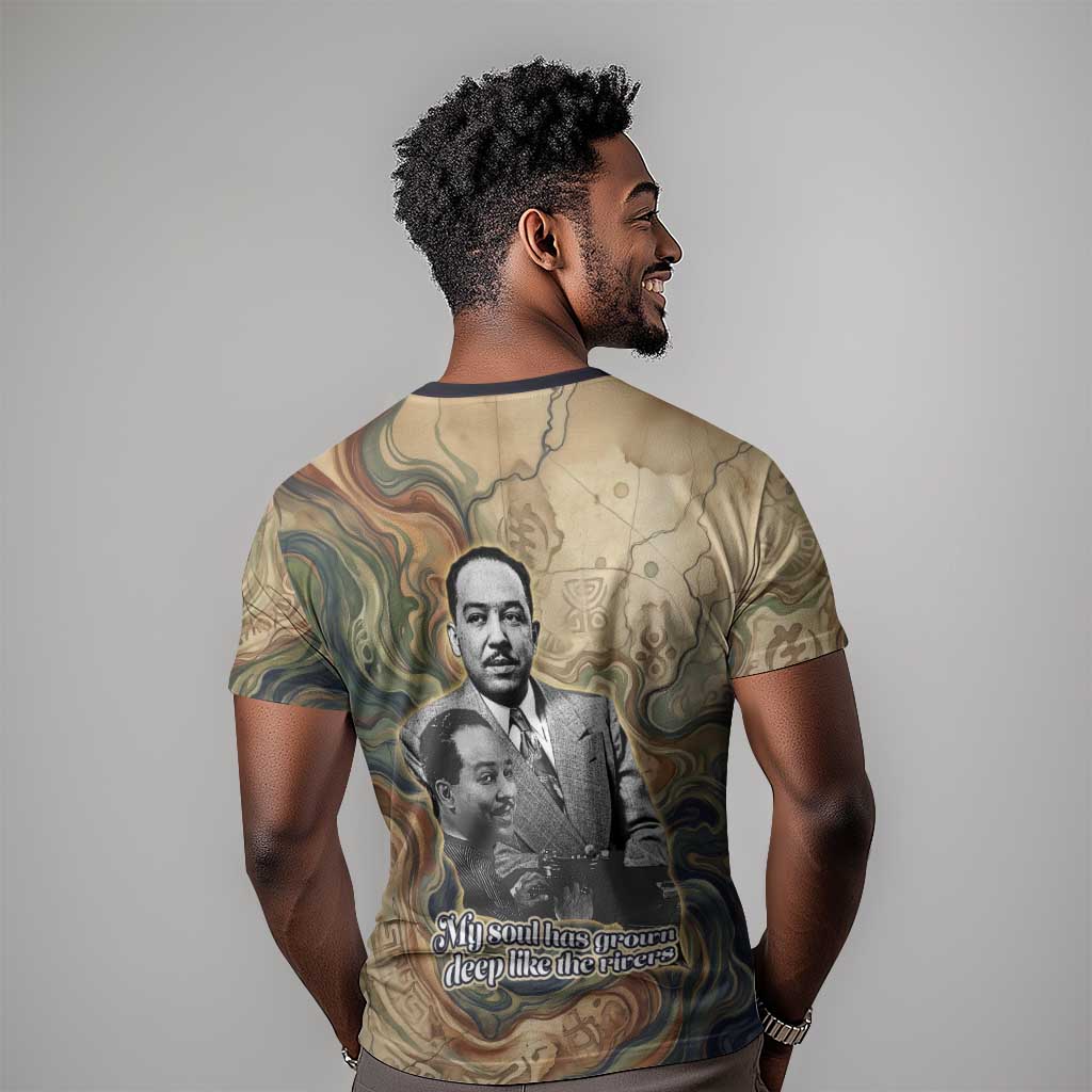 Langston Hughes T-Shirt My Soul Has Grown Deep Like the Rivers Graphic Tee