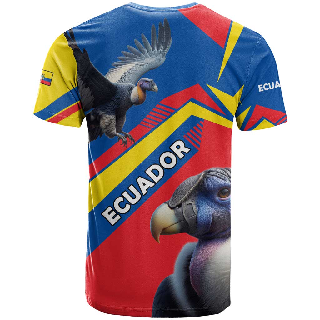 Ecuador T-Shirt with Andean Condor and Chevron Stripe Design Graphic Tee