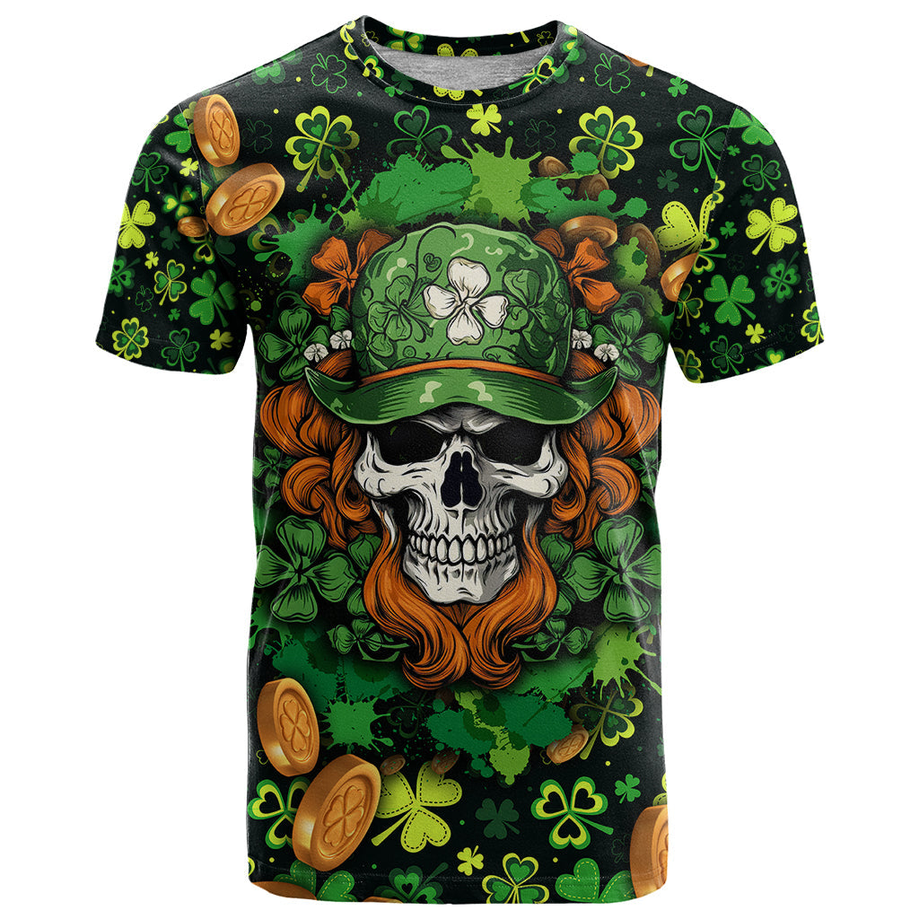 Happy St. Patrick's Day Skull T-Shirt Graphic Tee