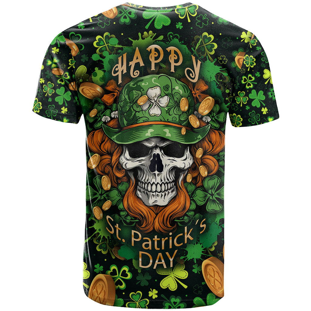 Happy St. Patrick's Day Skull T-Shirt Graphic Tee
