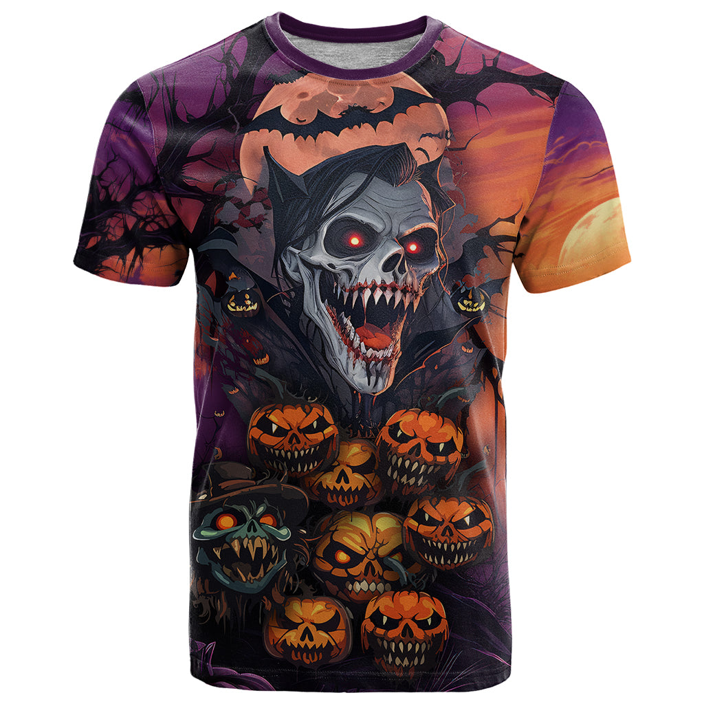 Halloween Skull T-Shirt Hello Darkness My Old Friend Graphic Tee