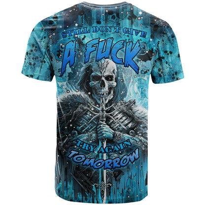 Skull T-Shirt Try Again Tomorrow Graphic Tee