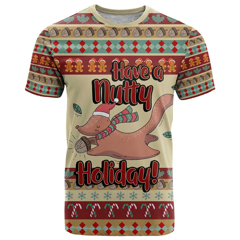 Have A Nutty Holiday Christmas Christmas T-Shirt Xmas Holiday Patterns Graphic Tee