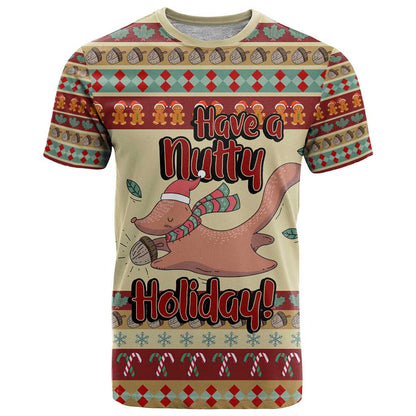 Have A Nutty Holiday Christmas Christmas T-Shirt Xmas Holiday Patterns Graphic Tee