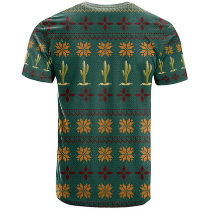 Cactus Gifts Christmas T-Shirt Xmas Holiday Patterns Graphic Tee