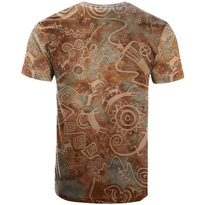We Carry The Wisdom T-Shirt African Ancient Symbols, Earthy Tones, and Ancestral Wisdom Quote Graphic Tee