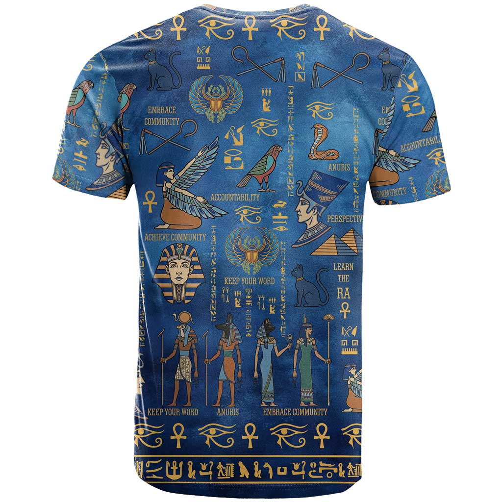 Echoes of Kemet T-Shirt African Pharaohs, Anubis and Symbolic Motifs Graphic Tee