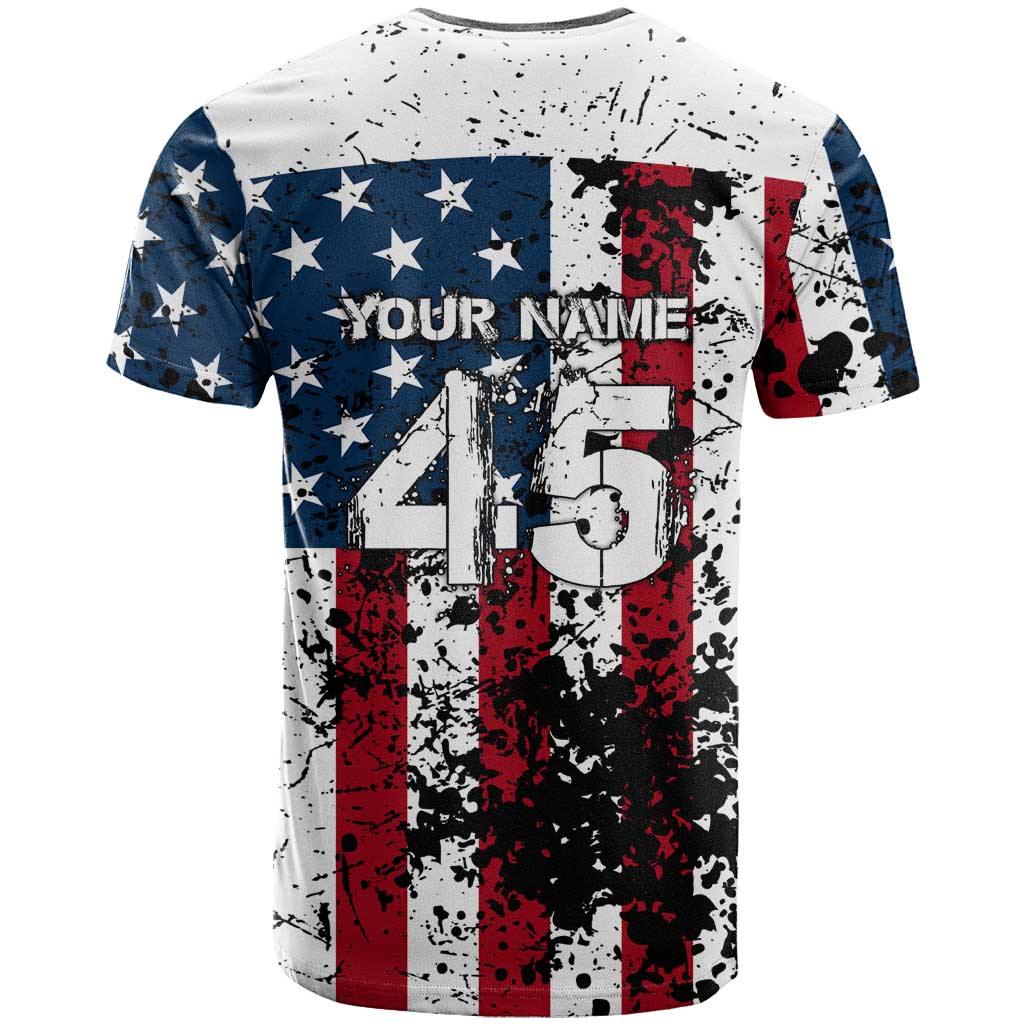 Custom American Flag Motocross T-Shirt with Eagle Graphic Graphic Tee