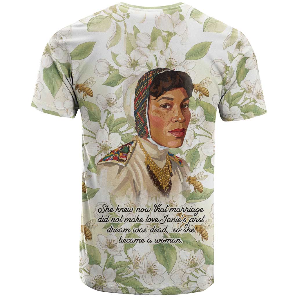 Zora Neale Hurston T-Shirt Floral Illustration Featuring Janies Dream from Their Eyes Were Watching God Graphic Tee