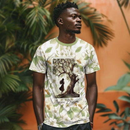 Zora Neale Hurston T-Shirt Floral Illustration Featuring Janies Dream from Their Eyes Were Watching God Graphic Tee