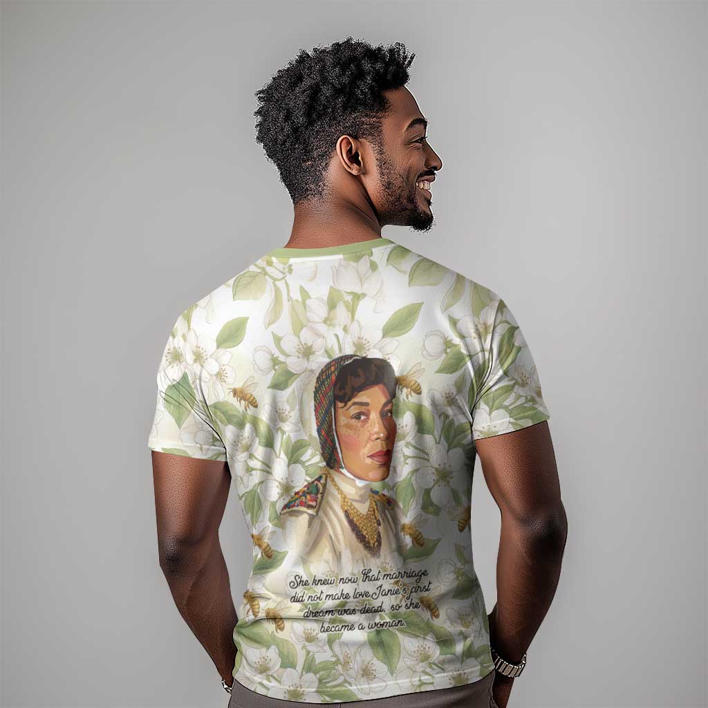 Zora Neale Hurston T-Shirt Floral Illustration Featuring Janies Dream from Their Eyes Were Watching God Graphic Tee