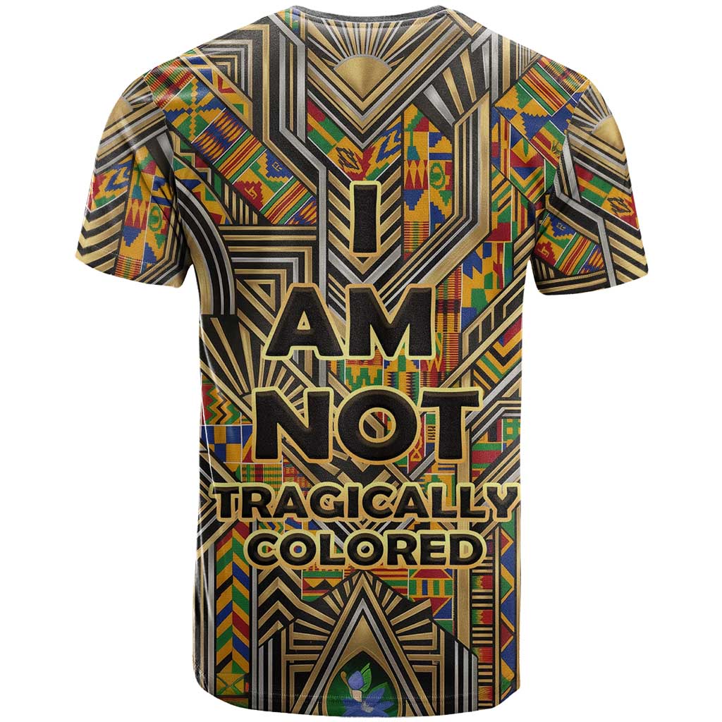 Zora Neale Hurston T-Shirt Bold Kente and Art Deco Pattern - I Am Not Tragically Colored Graphic Tee