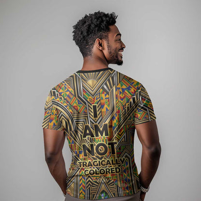 Zora Neale Hurston T-Shirt Bold Kente and Art Deco Pattern - I Am Not Tragically Colored Graphic Tee