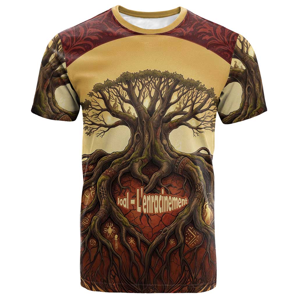 Léopold Sédar Senghor T-Shirt Sacred Baobab Tree Design African Roots and Symbols Theme Negritude Movement Graphic Tee
