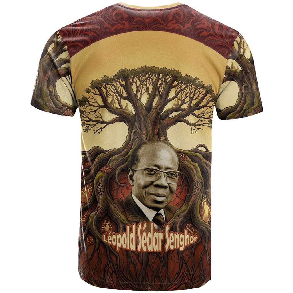 Léopold Sédar Senghor T-Shirt Sacred Baobab Tree Design African Roots and Symbols Theme Negritude Movement Graphic Tee