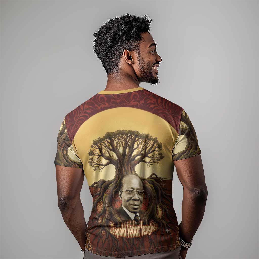 Léopold Sédar Senghor T-Shirt Sacred Baobab Tree Design African Roots and Symbols Theme Negritude Movement Graphic Tee
