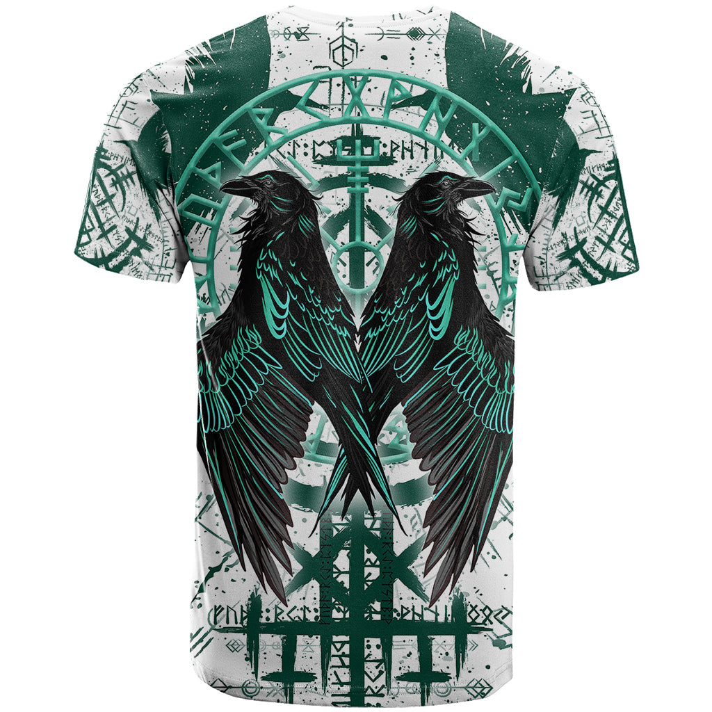 Winged Wisdom Of Viking T-Shirt Hugin, Munin, and the Vegvisir Graphic Tee
