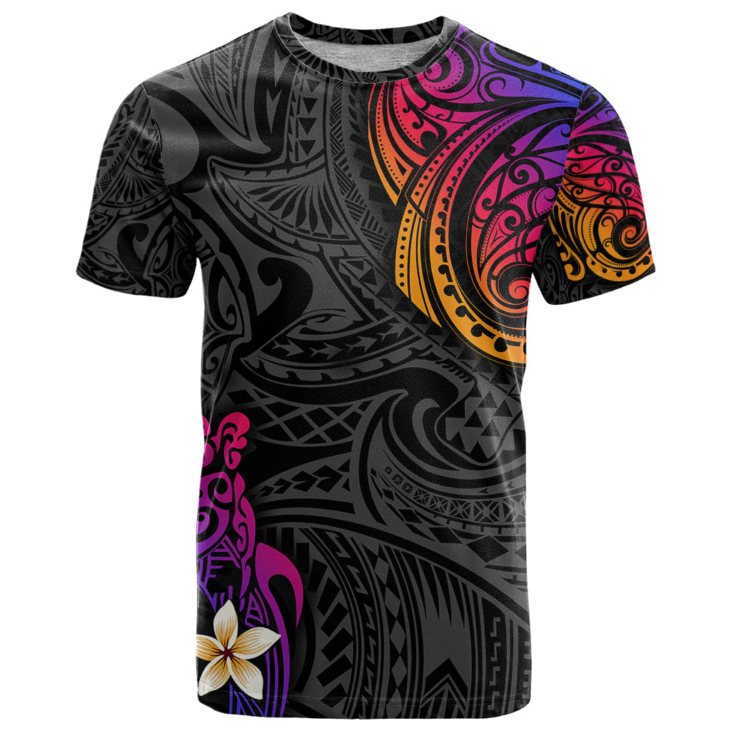 Turtle and Plumeria - Polynesian T-Shirt Graphic Tee