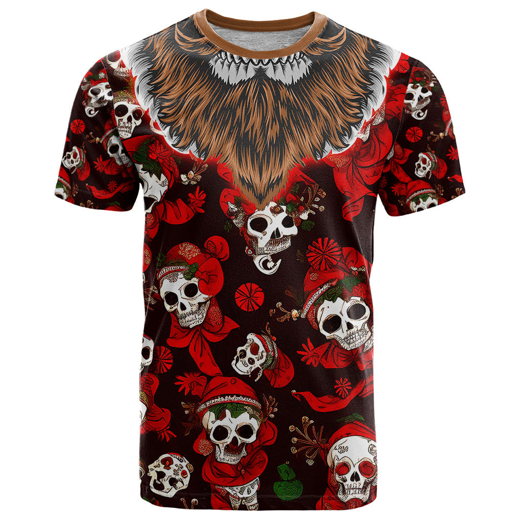 Christmas Skull T-Shirt When You're Dead Inside But It's Christmas Graphic Tee