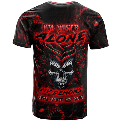 I'm Never Alone My Demon Are With Me 247 T-Shirt Graphic Tee