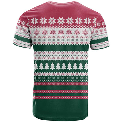 Christmas Cookies Bite Me T-Shirt with Gingerbread Man Candy Canes and Snowflake Tree Graphic Tee