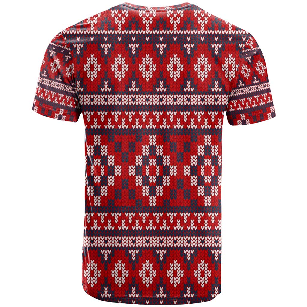 Cat Be Kind Christmas T-Shirt Xmas Holiday Patterns Graphic Tee